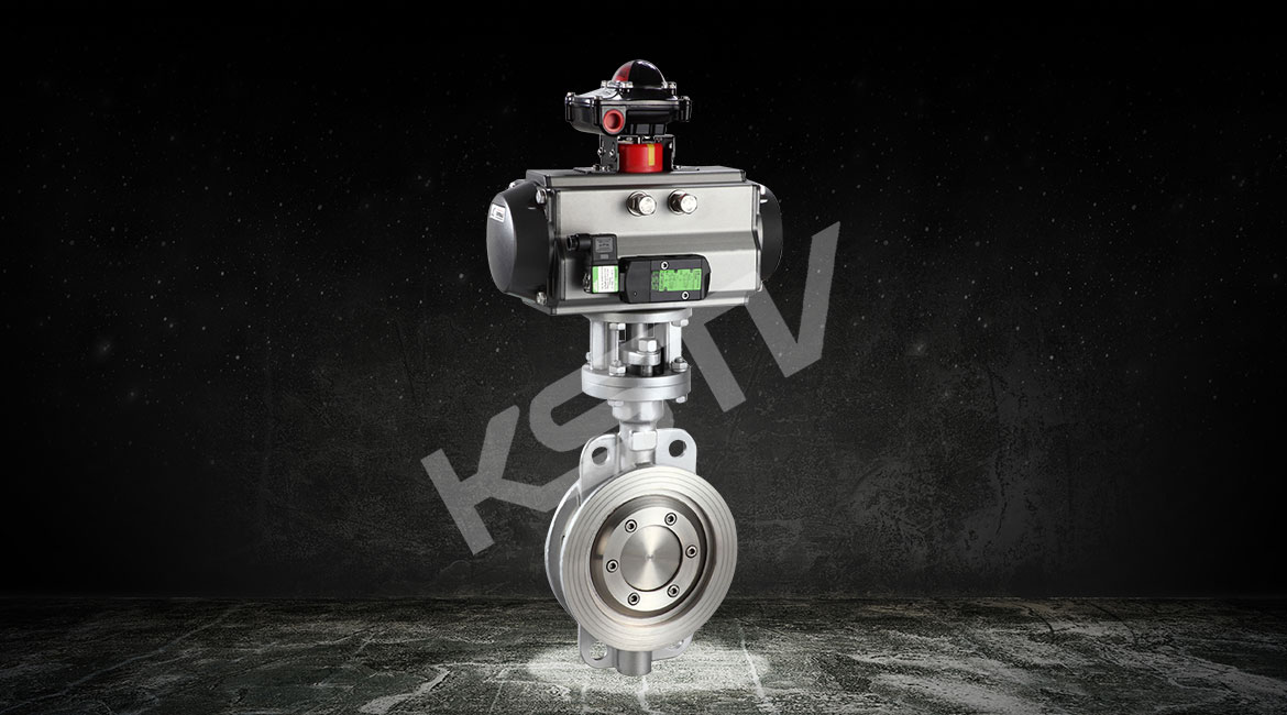 氣動硬密封對（duì）夾蝶閥