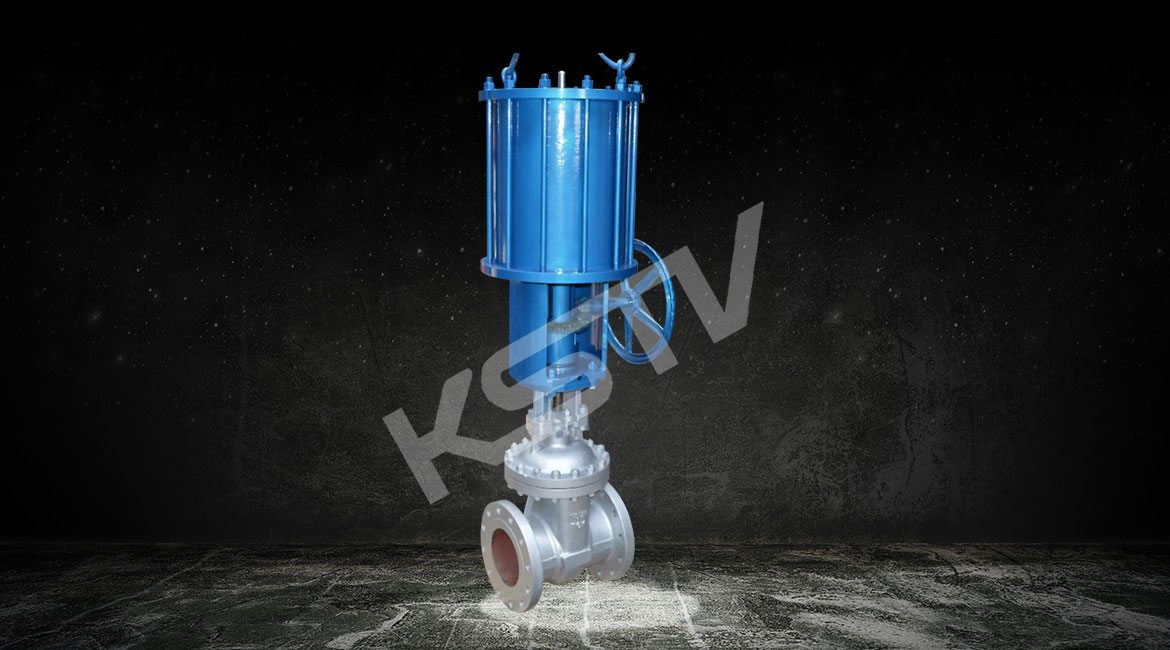 氣動（dòng）帶手動閘閥